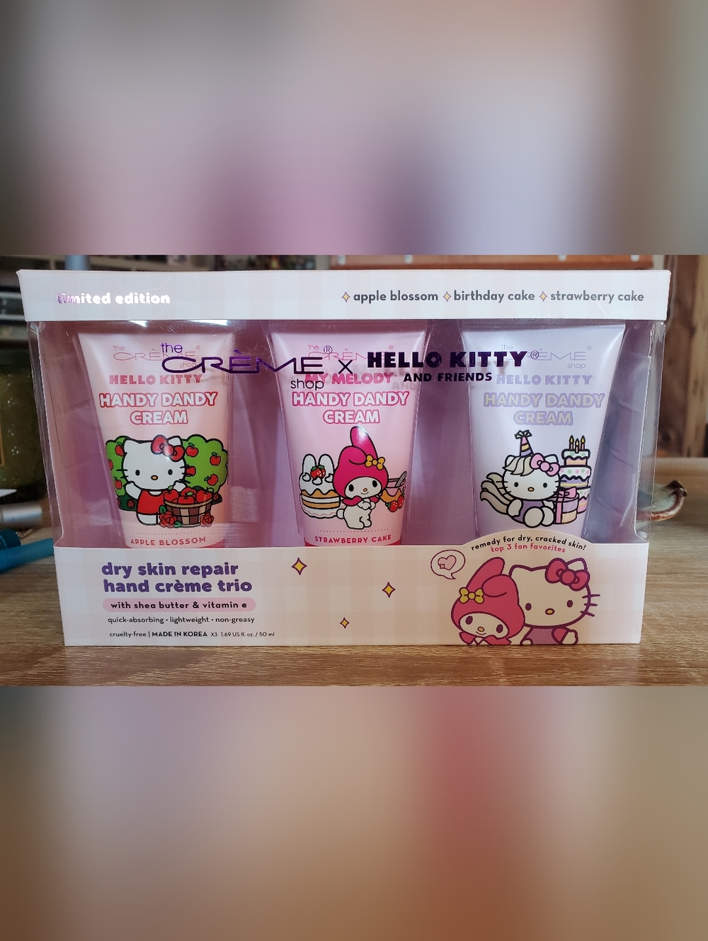 Hello Kitty Pink Strawberry Cake Handy Dandy Cream Trio